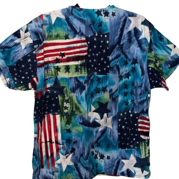 AMERICAN FLAG SCRUB TOP - Picture 2 of 2